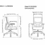 Lorell Ripley Mid Mesh-Back Chair with Articulating Lumbar Support, Black (LLR63204) Each
