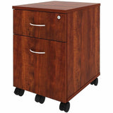 Lorell 2-Drawer Mobile File Cabinet, Cherry (LLR16239) Each