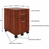 Lorell 2-Drawer Mobile File Cabinet, Cherry (LLR16239) Each