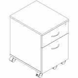 Lorell 2-Drawer Mobile File Cabinet, Cherry (LLR16239) Each