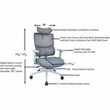 Lorell Ripley High Mesh-Back Chair with Articulating Lumbar Support, Gray (LLR63203) Each