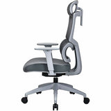 Lorell Ripley High Mesh-Back Chair with Articulating Lumbar Support, Gray (LLR63203) Each