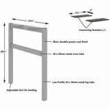 Lorell 16285 Adjustable Table Leg Bases & Returns, Silver (LLR16285) Each