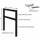 Lorell 16282 Adjustable Table Leg Bases & Returns, Black (LLR16282) Each