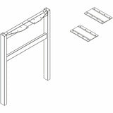 Lorell 16282 Adjustable Table Leg Bases & Returns, Black (LLR16282) Each