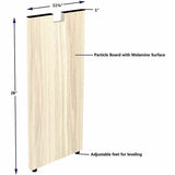 Lorell Essentials Credenza Half-Leg, 28.5" Height x 12" Width x 1" Depth, Modern Elm (LLR66315) Each