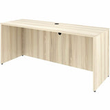 Lorell Essentials Credenza Shell, 1" Thickness Table Top, 29.5" Height x 70.9" Width x 23.6" Depth, Silver Brush, Modern Elm (LLR66311) Each