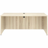 Lorell Essentials Credenza Shell, 1" Thickness Table Top, 29.5" Height x 70.9" Width x 23.6" Depth, Silver Brush, Modern Elm (LLR66311) Each