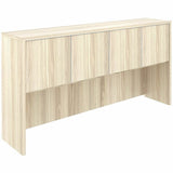 Lorell Essentials 4-Door Stack-On Hutch, 36" Height x 70.9" Width x 14.8" Depth, Modern Elm (LLR66316) Each