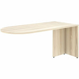 Lorell Essentials Peninsula Desk Box 1 of 2, 1" Thickness Table Top, 29.5" Height x 66" Width x 30" Depth, Modern Elm (LLR66314) Each