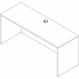 Lorell Essentials Credenza Shell, 1" Thickness Table Top, 29.5" Height x 66" Width x 24" Depth, Silver Brush, Modern Elm (LLR66312) Each