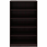 Lorell Essentials Espresso Laminate Bookcase, 36" Width x 12" Depth x 60" Height, Espresso (LLR18250) Each