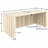 Lorell Essentials 72" Sit-to-Stand Desk Shell, 1" Thickness Table Top, 49" Height x 72" Width x 29" Depth, Modern Elm (LLR66307) Each