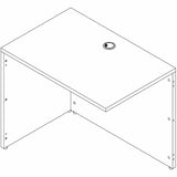 Lorell Essentials Rectangular Return Shell, 1" Thickness Table Top, 29.5" Height x 35" Width x 24" Depth, Modern Elm (LLR66322) Each