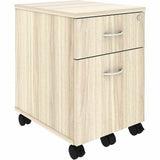 Lorell Essentials 2-Drawer Mobile Pedestal, 22.9" Height x 15.7" Width x 19.9" Depth, Modern Elm (LLR66327) Each