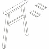 Lorell 16291 Adjustable Table Leg Bases & Returns, Silver (LLR16291) Each