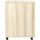 Lorell Essentials 3-Drawer Mobile Pedestal, 28.3" Height x 16" Width x 22" Depth, Modern Elm (LLR66328) Each