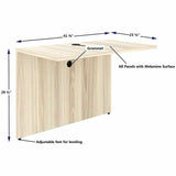 Lorell Essentials Rectangular Bridge, 1" Thickness Table Top, 29.5" Height x 42" Width x 24" Depth, Modern Elm (LLR66324) Each