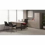 Lorell Essentials Rectangular Bridge, 1" Thickness Table Top, 29.5" Height x 42" Width x 24" Depth, Modern Elm (LLR66324) Each