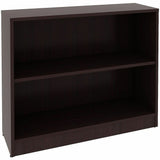Lorell Essentials Espresso Laminate Bookcase, 36" Width x 12" Depth x 30" Height, Espresso (LLR18249) Each