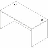 Lorell 66304 Essentials Retangular Desk Shell, Assembly Required, Modern Elm (LLR66304) Each