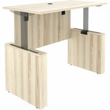 Lorell Essentials 60" Sit-to-Stand Desk Shell, 1" Thickness Table Top, 49" Height x 60" Width x 29" Depth, Modern Elm (LLR66308) Each