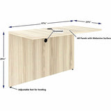 Lorell Essentials Rectangular Bridge, 1" Thickness Table Top, 29.5" x 48" x 24", Modern Elm (LLR66323) Each