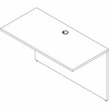 Lorell Essentials Rectangular Bridge, 1" Thickness Table Top, 29.5" x 48" x 24", Modern Elm (LLR66323) Each