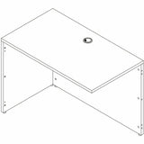 Lorell Essentials Rectangular Return Shell, 1" Thickness Table Top, 29.5" Height x 42" Width x 24" Depth, Modern Elm (LLR66321) Each