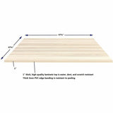 Lorell Essentials Modular Conference Table Adder Top, 1" Height x 47" Width x 47" Depth, Modern Elm (LLR16345) Each