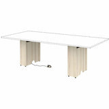 Lorell Essentials Modular Conference Table Base, 28.5" Height x 23.6" Width x 7.9" Depth, Modern Elm (LLR16305) Each
