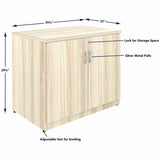 Lorell Essentials 2-Door Storage Cabinet, Modern Elm (LLR66333) Each