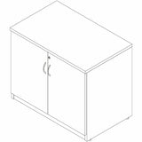 Lorell Essentials 2-Door Storage Cabinet, Modern Elm (LLR66333) Each