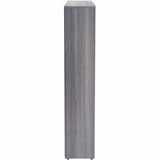 Lorell 5-Shelf Weathered Charcoal Laminate Bookcase, 36" Width x 12" Depth x 60" Height, Weathered Charcoal (LLR69631) Each