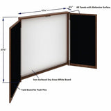 Lorell Dry-Erase Whiteboard Presentation Cabinet, Walnut (LLR69899) Each