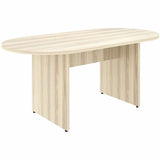 Lorell Essentials Oval Conference Table, Oval, 29.5" Height x 72" Width x 36" Depth, 1.3" Thickness Table Top, Modern Elm, Mahogany (LLR66370) Each
