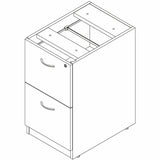 Lorell Essentials 2-Drawer Fixed Pedestal File Cabinet, Modern Elm (LLR66332) Each