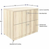 Lorell Essentials 2-Drawer Lateral File, Modern Elm (LLR66335) Each