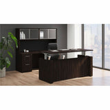 Lorell Essentials 60" Sit-to-Stand Desk Shell, 49" Height x 60" Width x 29" Depth, 1" Thickness Top, Espresso (LLR69641) Each