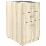 Lorell Essentials 3-Drawer Fixed Pedestal File Cabinet, Modern Elm (LLR66331) Each