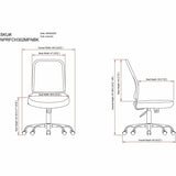 NuSparc Soho Mesh-Back Task Chair, Black, Fabric Seat Material, Mesh Back Material, Metal Frame Material (NPRFCH302MFNBK) Each
