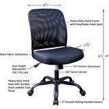 NuSparc Soho Mesh-Back Task Chair, Black, Fabric Seat Material, Mesh Back Material, Metal Frame Material (NPRFCH302MFNBK) Each