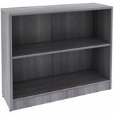 Lorell 2-Shelf Weathered Charcoal Laminate Bookcase, 36" Width x 12" Depth x 30" Height, Weathered Charcoal (LLR69630) Each