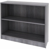 Lorell 2-Shelf Weathered Charcoal Laminate Bookcase, 36" Width x 12" Depth x 30" Height, Weathered Charcoal (LLR69630) Each