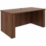 Lorell Essentials 60" Sit-to-Stand Desk Shell, 49" Height x 60" Width x 29" Depth, 1" Thickness Top, Walnut (LLR69640) Each