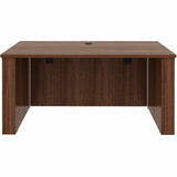 Lorell Essentials 60" Sit-to-Stand Desk Shell, 49" Height x 60" Width x 29" Depth, 1" Thickness Top, Walnut (LLR69640) Each