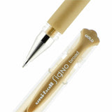 uniball Gel Impact Metallic Ink Pen, Gold, Metallic Ink, 1 mm Bold Pen Point, Gel-based, 12/Dozen (UBC60767) 1 Dozen