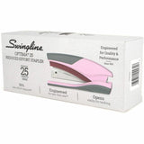 Swingline Optima 25 Reduced Effort Stapler, Pink, Staples Upto 25 Sheet, Holds Upto 210 Staple, Full Strip, Plastic, Metal (SWI66401) Each