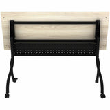 Lorell 60" x 23.6" Modern Elm/Black Flip-Up Training Table (LLR66376) Each