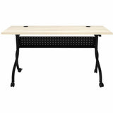Lorell 60" x 23.6" Modern Elm/Black Flip-Up Training Table (LLR66376) Each